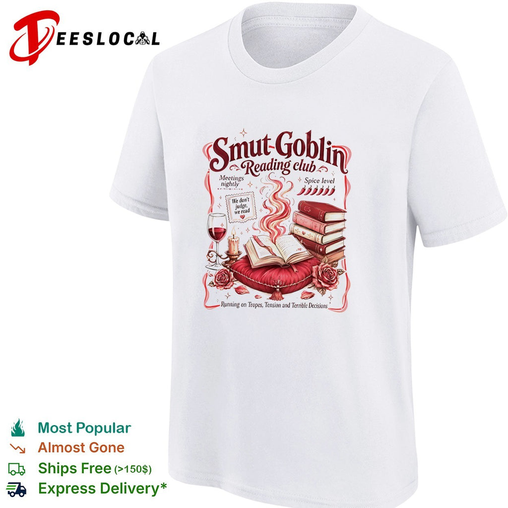 Smut Goblin reading club spice level meetings nightly shirt