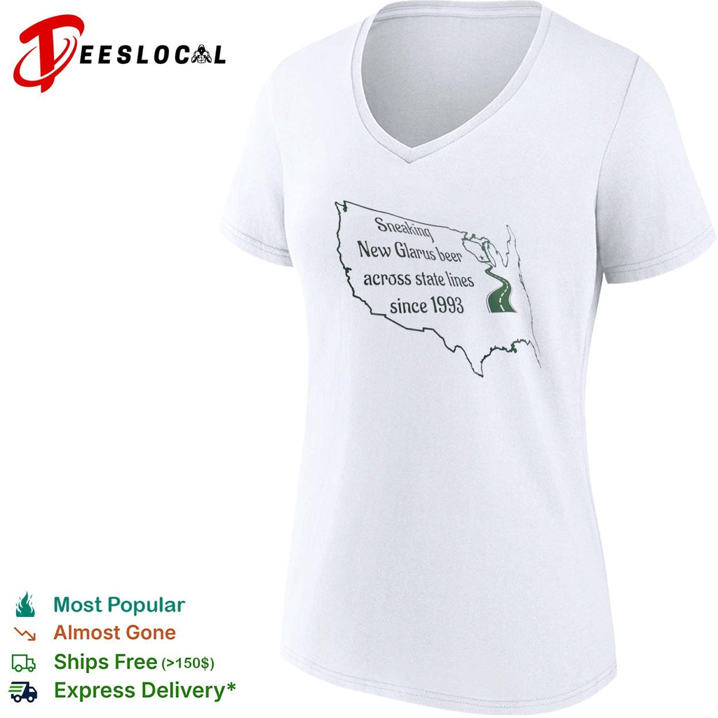 Sneaking New Glarus beer across state lines since 1993 Wisconsin road map shirt