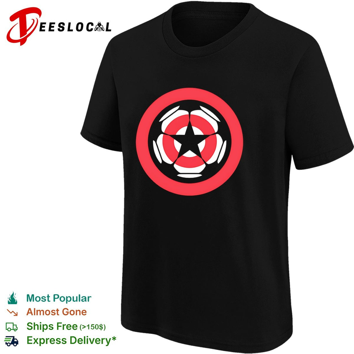 Soccer Ball Star Emblem Minimalist shirt