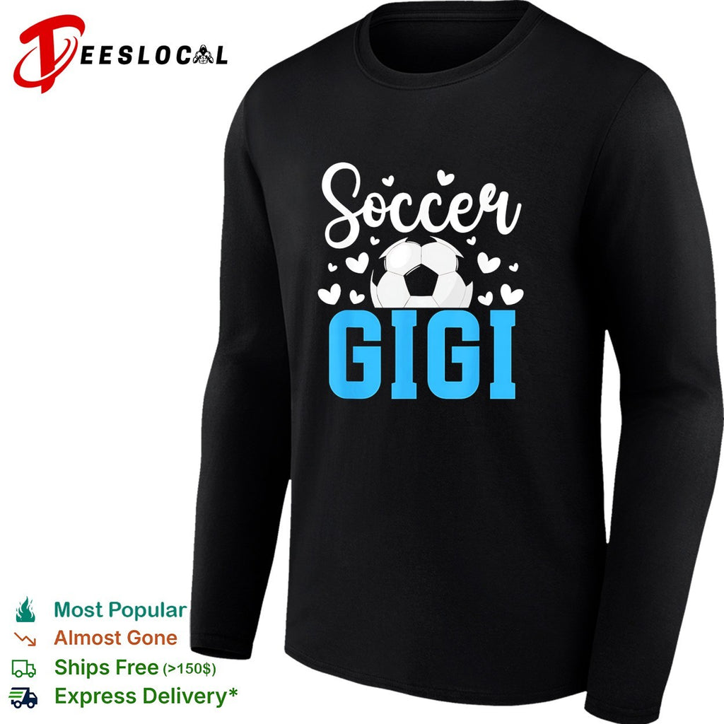 Soccer Gigi cute hearts soccer ball bold script fan shirt
