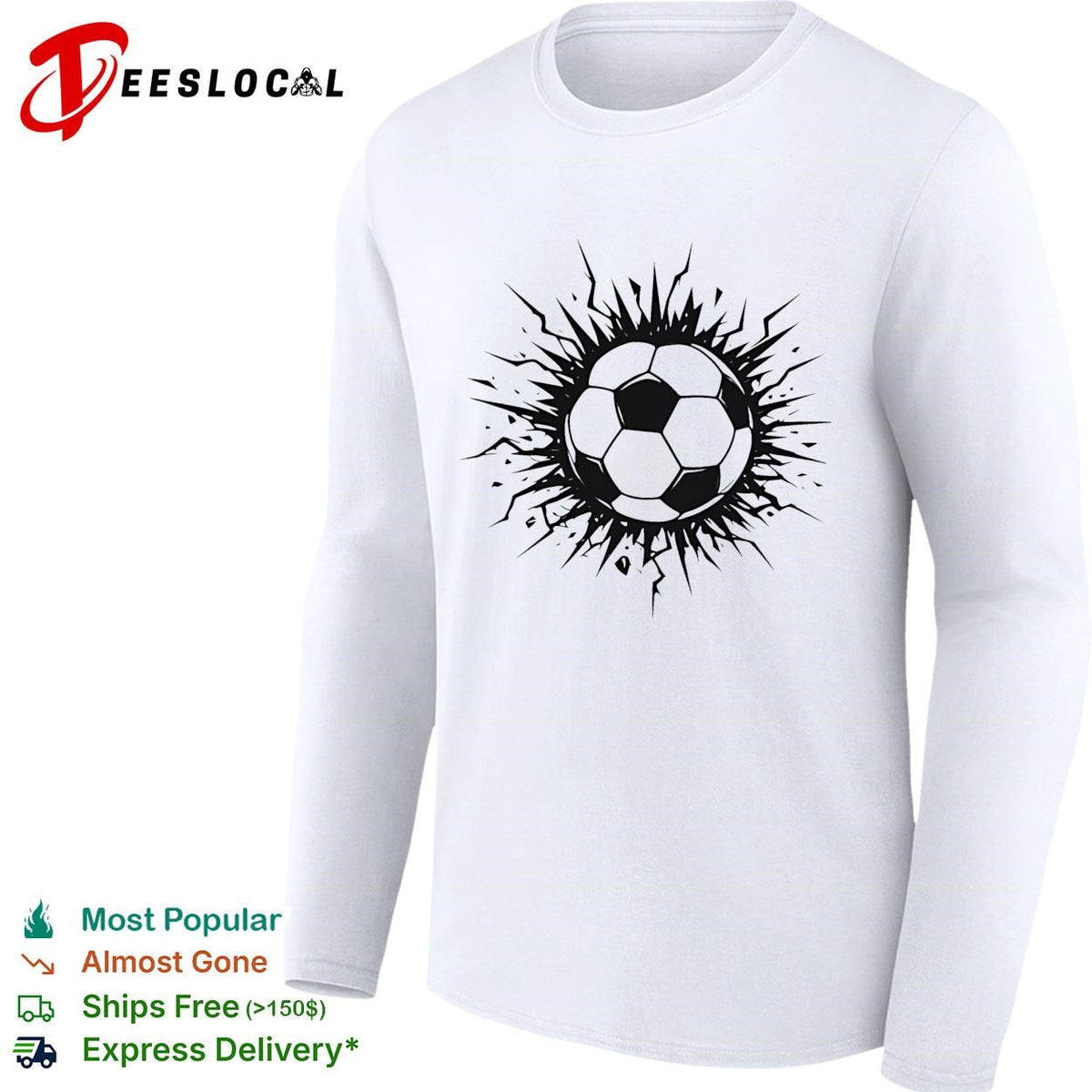 Soccer ball explosion burst bold art shirt