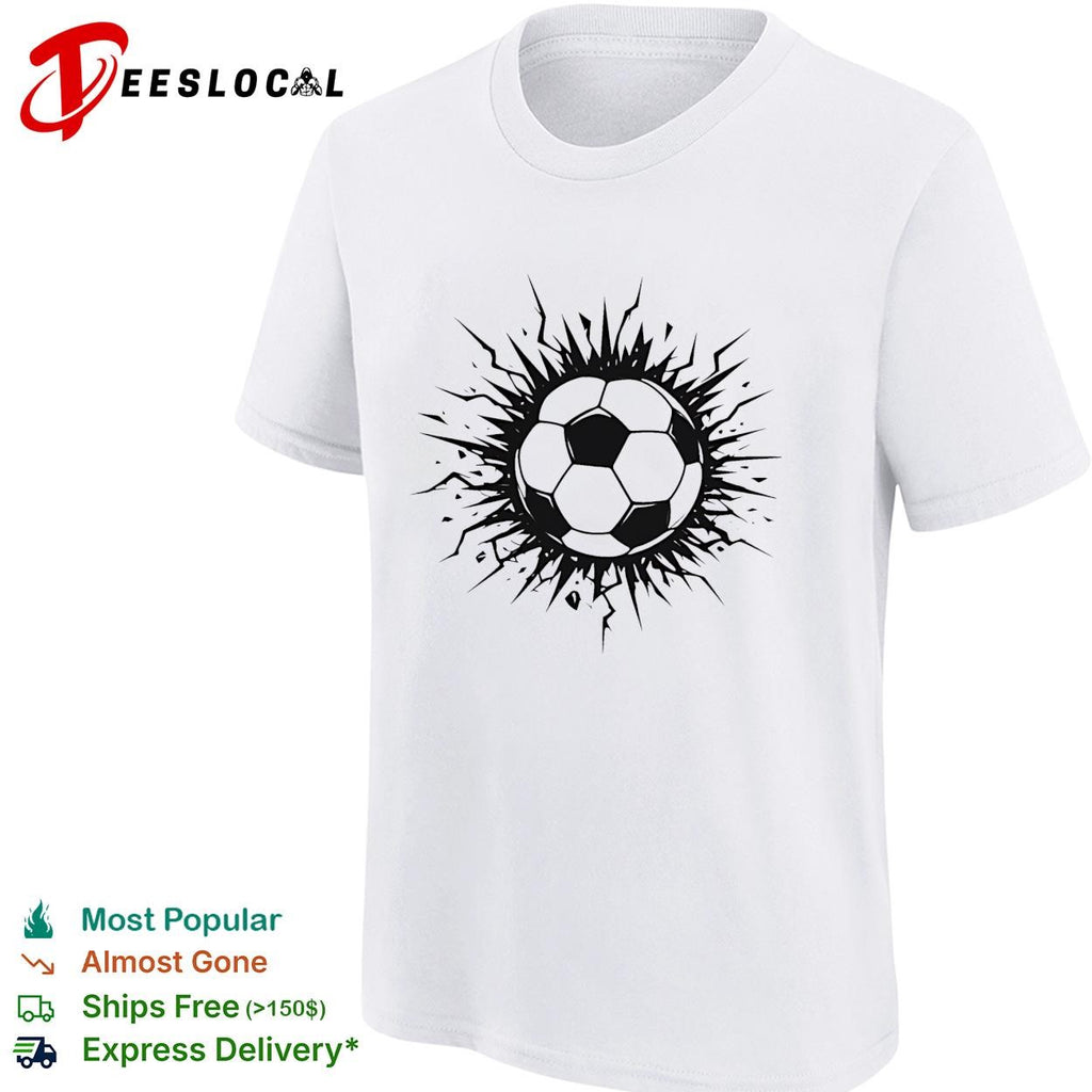 Soccer ball explosion burst bold art shirt