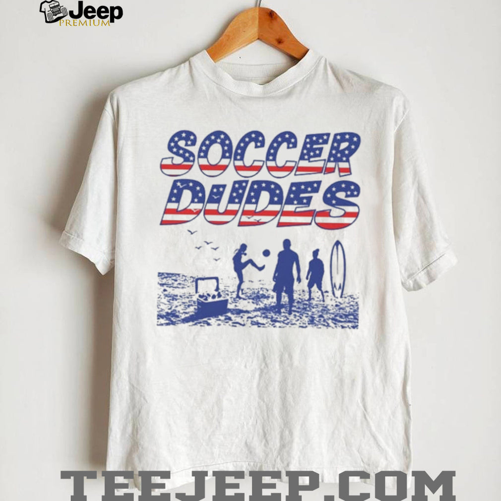 Soccer dudes American flag pattern shirt