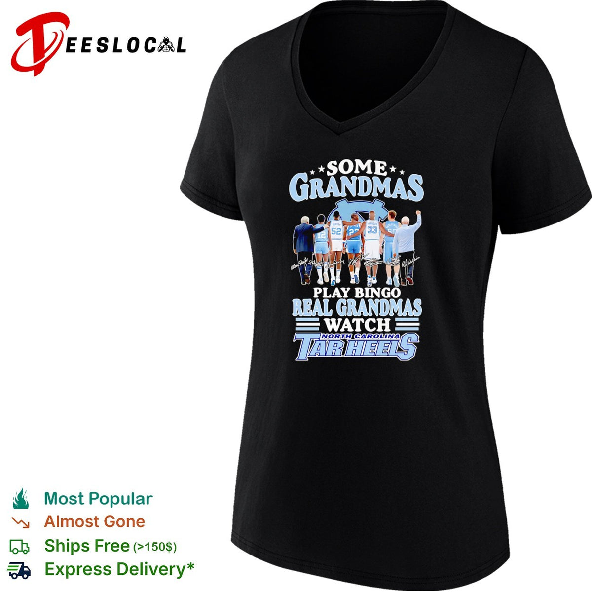 Some grandmas play bingo real grandmas watch North Carolina Tar Heels shirt