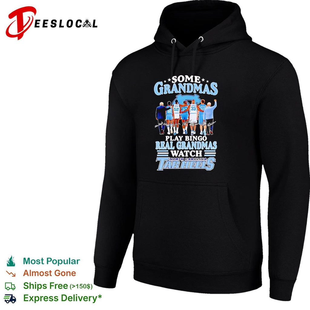 Some grandmas play bingo real grandmas watch North Carolina Tar Heels basketball shirt