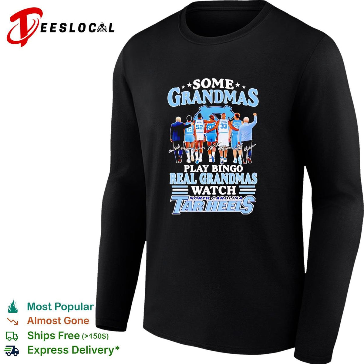 Some grandmas play bingo real grandmas watch North Carolina Tar Heels basketball shirt