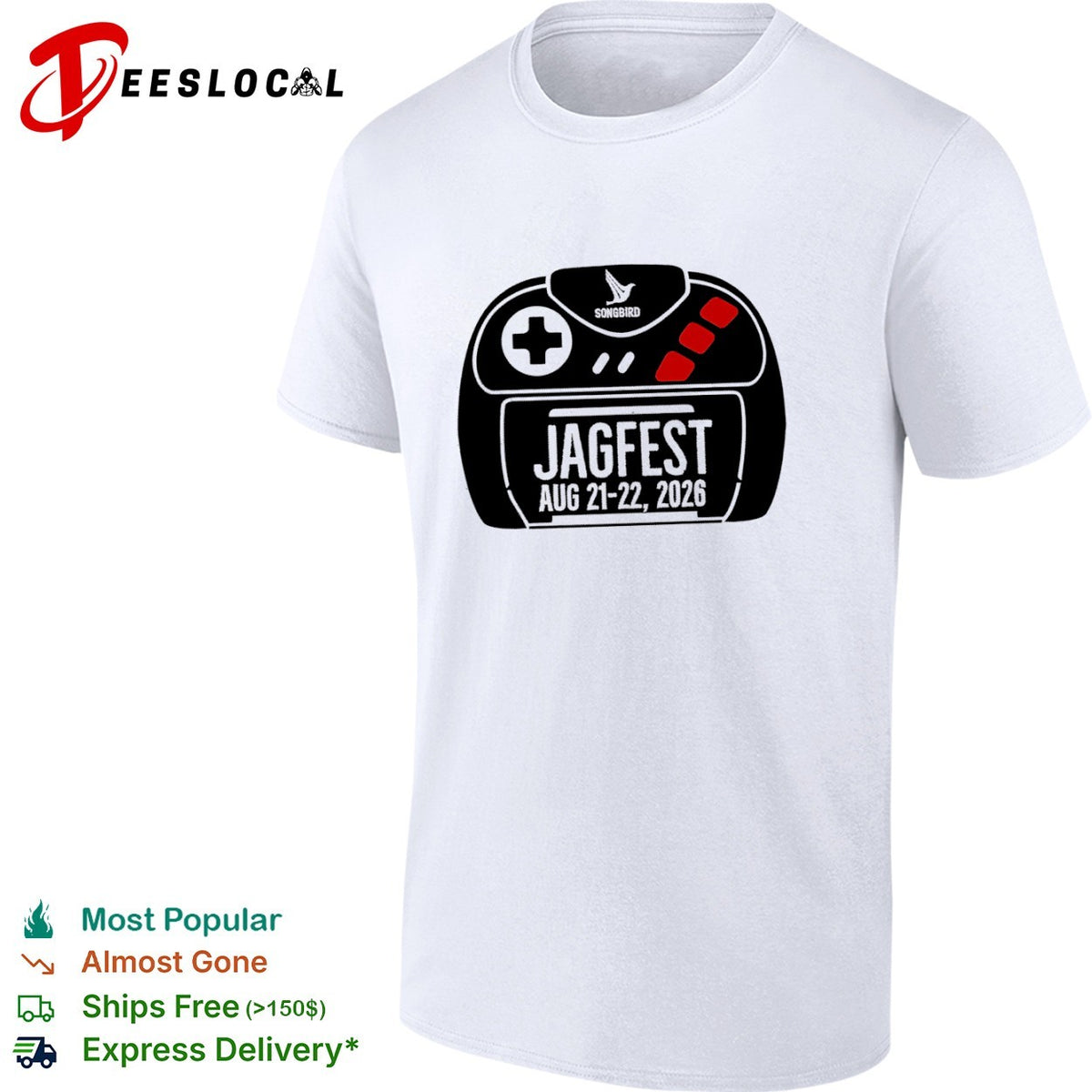Songbird Jagfest Aug 21 22 2026 Atari Jaguar Video Game Retro Gaming Event shirt