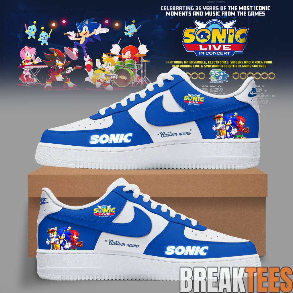 Sonic Live in Concert 2026 Celebrate 35 Years Custom Air Force 1 Shoes