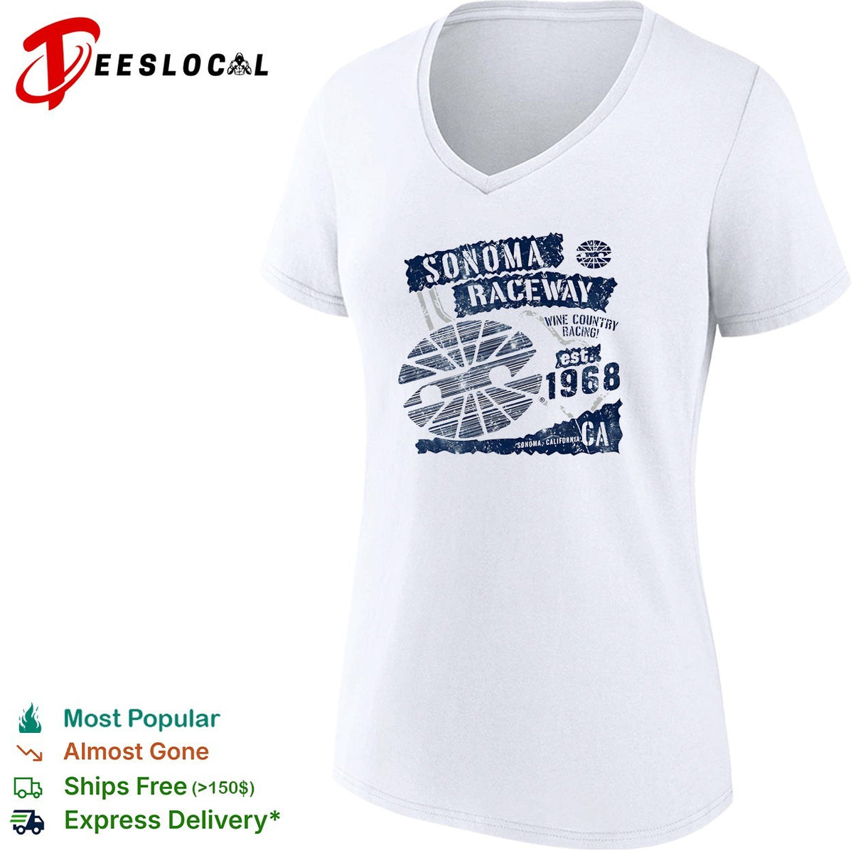 Sonoma Raceway wine country racing est 1968 California distressed vintage shirt
