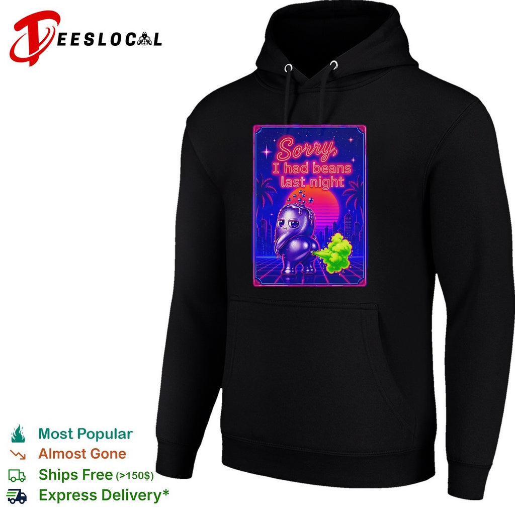 Sorry I had beans last night Synthwave Farting Creature shirt