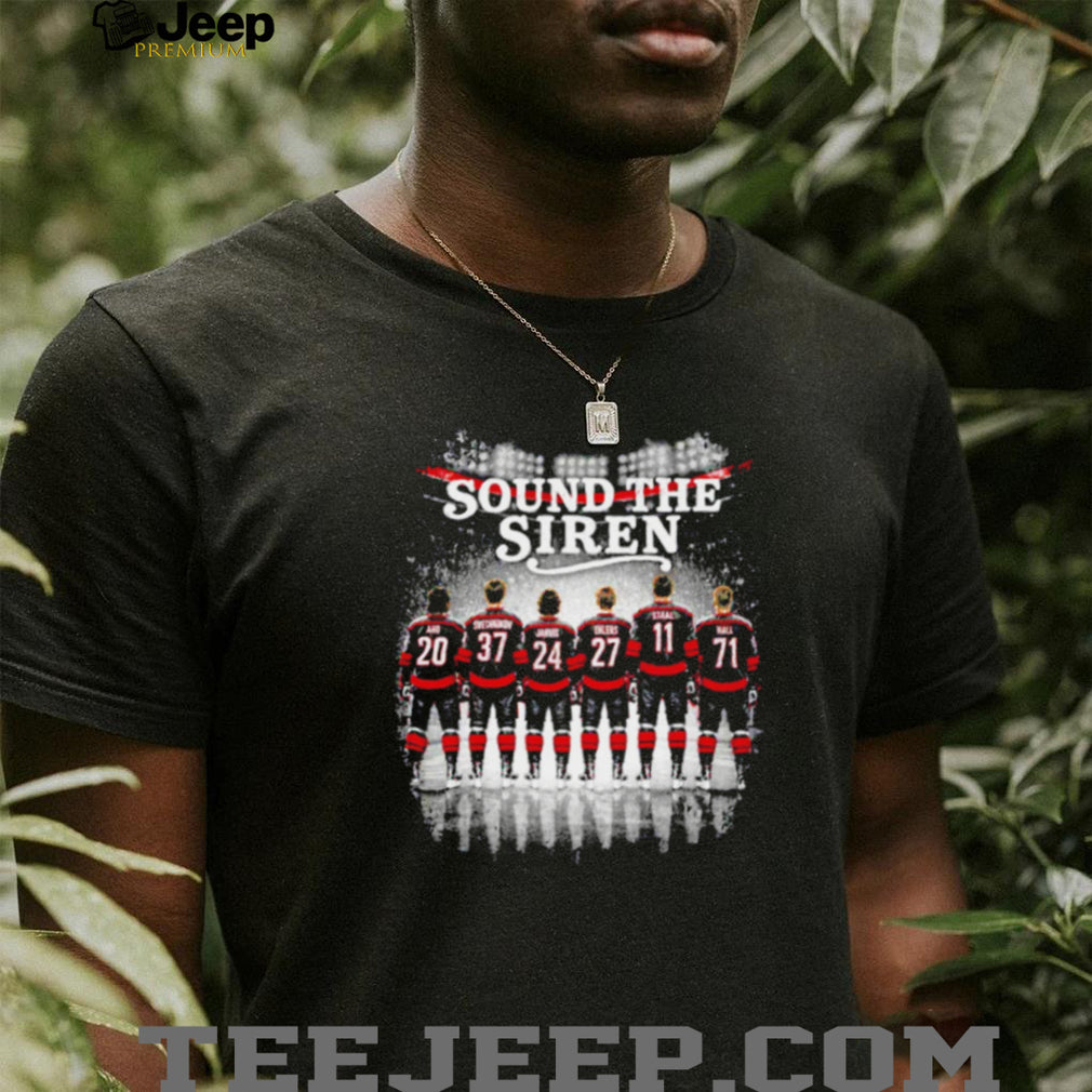 Sound The Siren Carolina Hurricanes Hockey Team Roster T Shirt