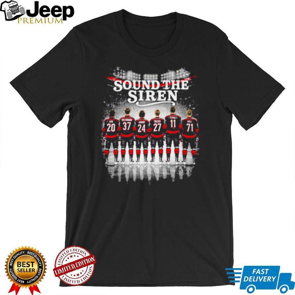 Sound The Siren Carolina Hurricanes Hockey Team Roster T Shirt