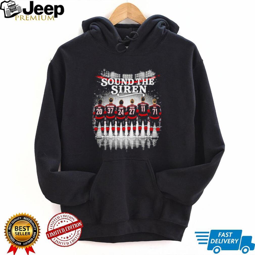 Sound The Siren Carolina Hurricanes Hockey Team Roster T Shirt