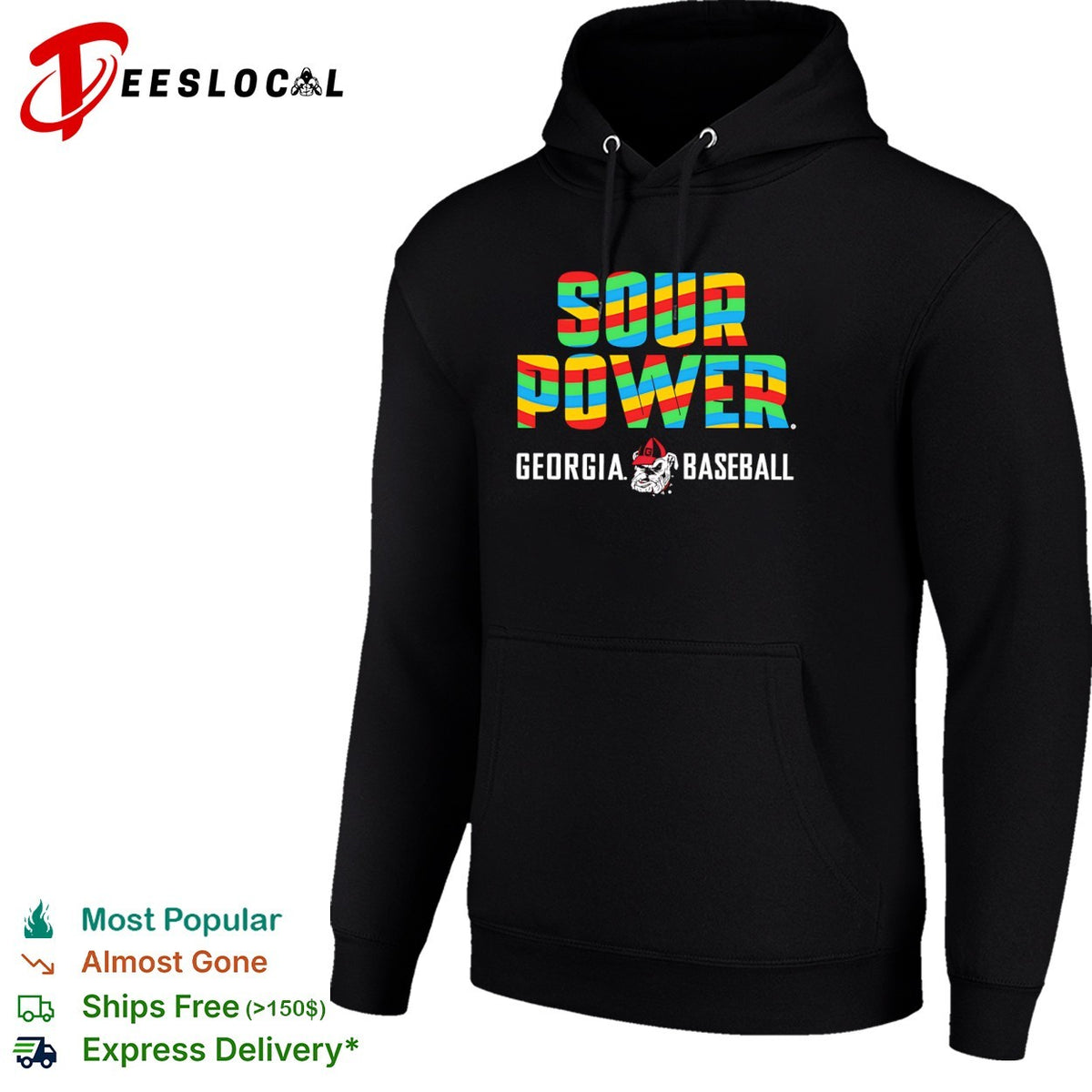 Sour Power Georgia Bulldog Baseball Mascot shirt