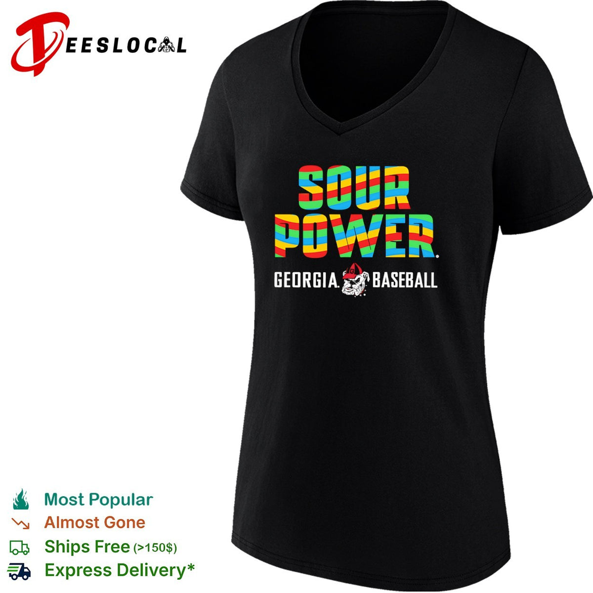Sour Power Georgia Bulldog Baseball Mascot shirt