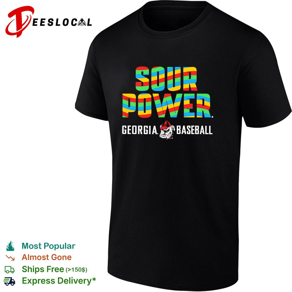Sour Power Georgia Bulldog Baseball Mascot shirt