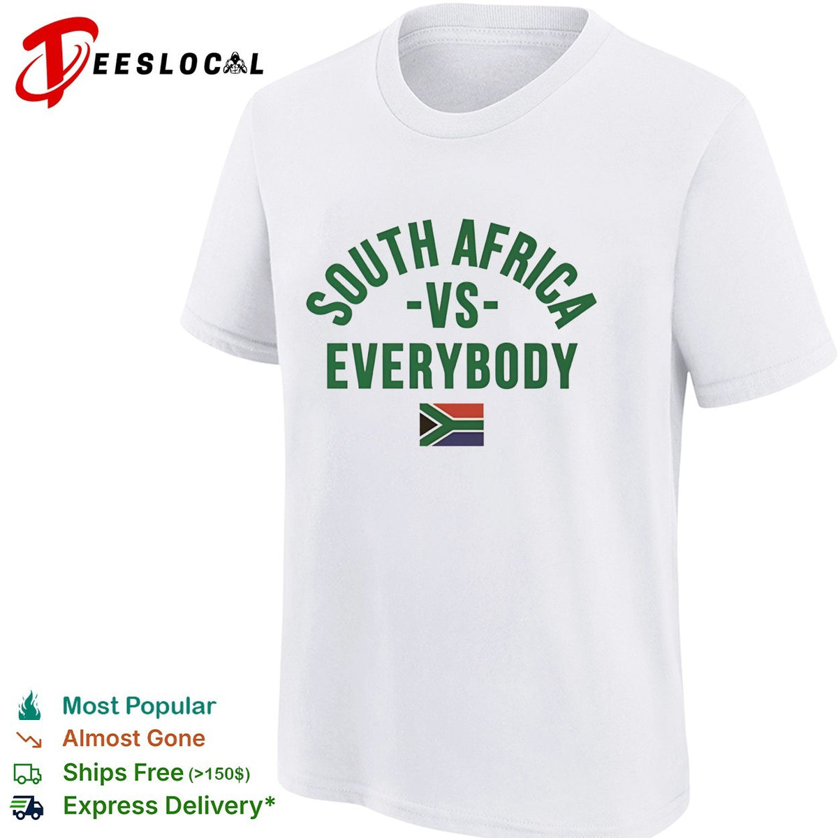 South Africa vs everybody flag soccer pride shirt