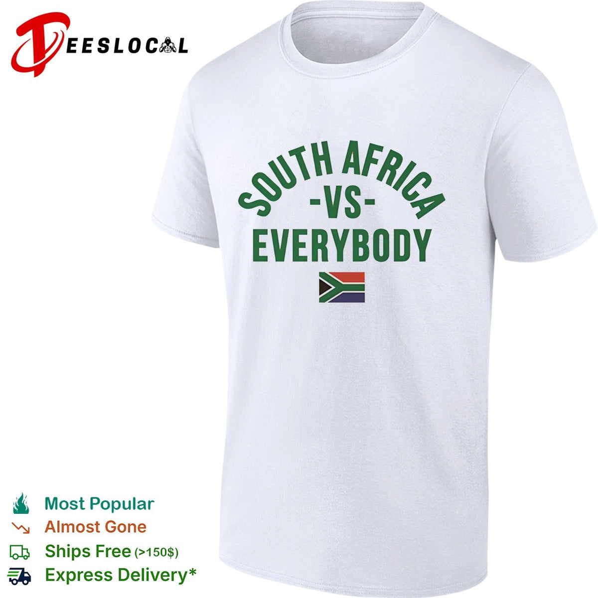 South Africa vs everybody flag soccer pride shirt