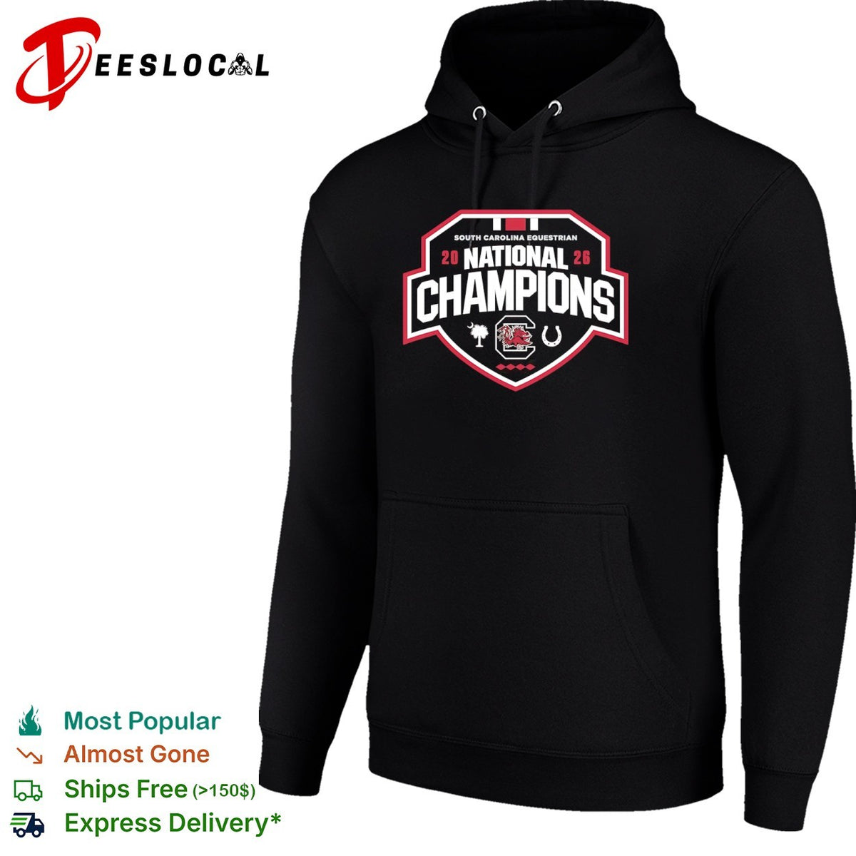 South Carolina Equestrian 20 26 National Champions Gamecock Logo Team shirt