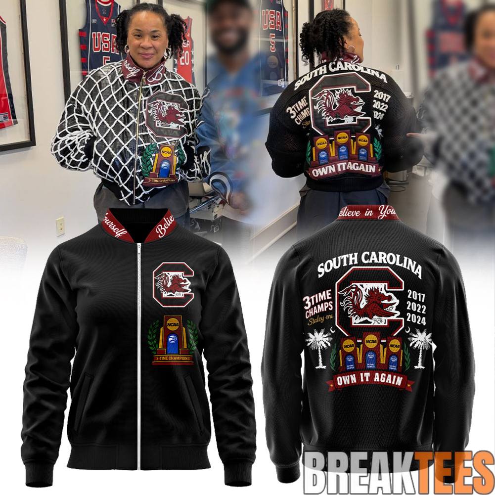 South Carolina Gamecocks Dawn Staley My favorite coach isa woman Black Bomber Jacket