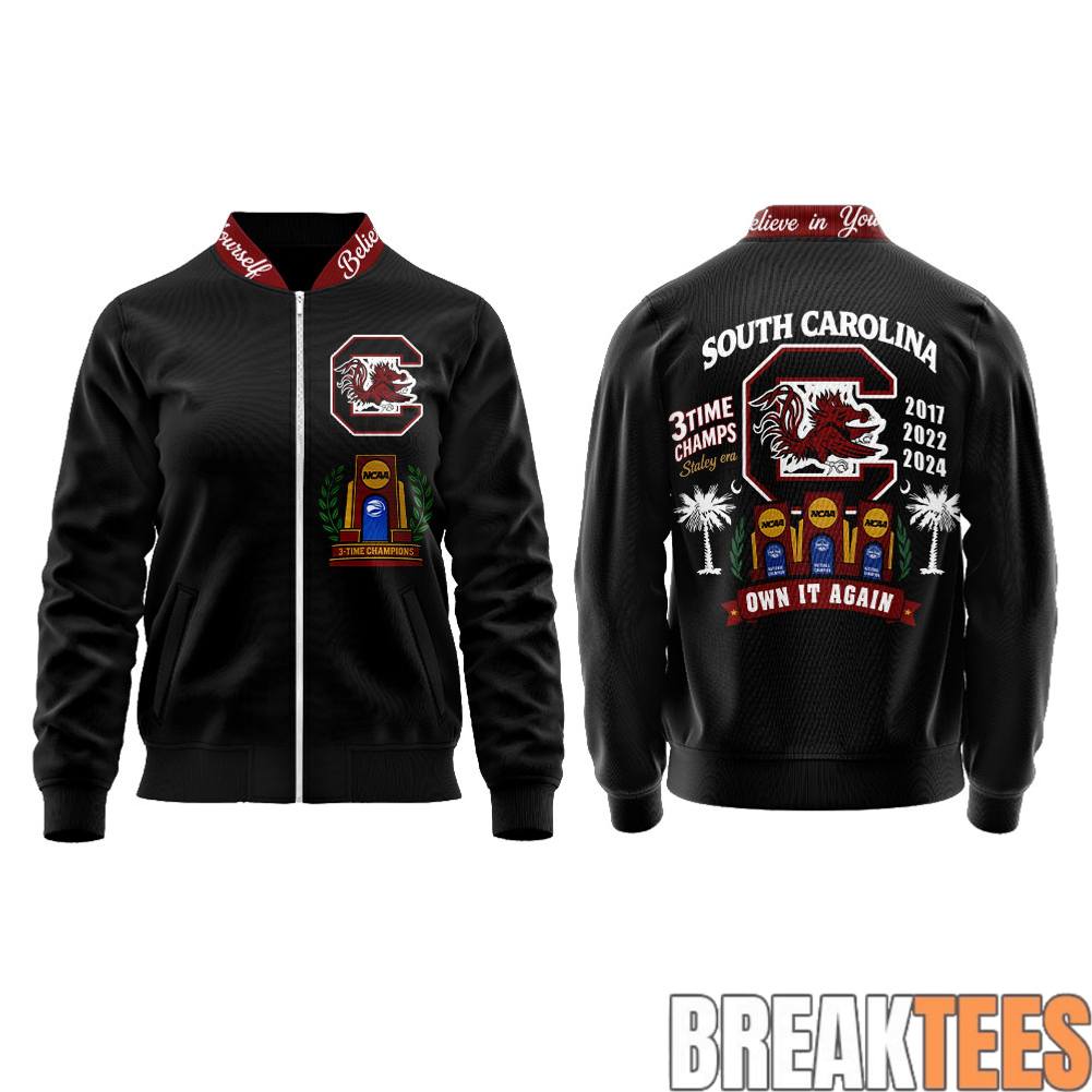 South Carolina Gamecocks Dawn Staley My favorite coach isa woman Black Bomber Jacket