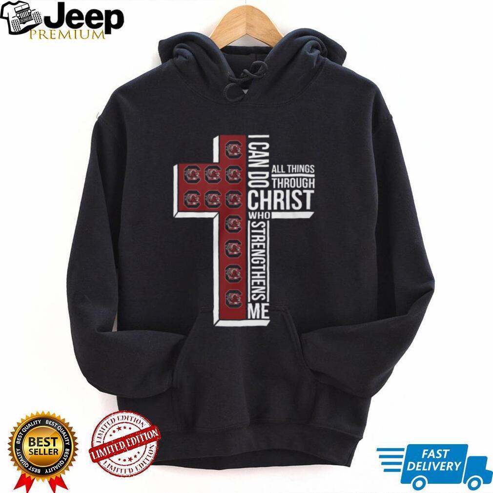 South Carolina Gamecocks “I Can Do All Things Through Christ” Cross T Shirt