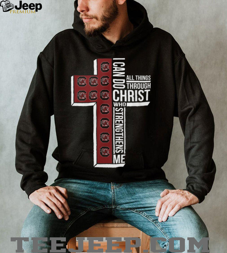South Carolina Gamecocks “I Can Do All Things Through Christ” Cross T Shirt