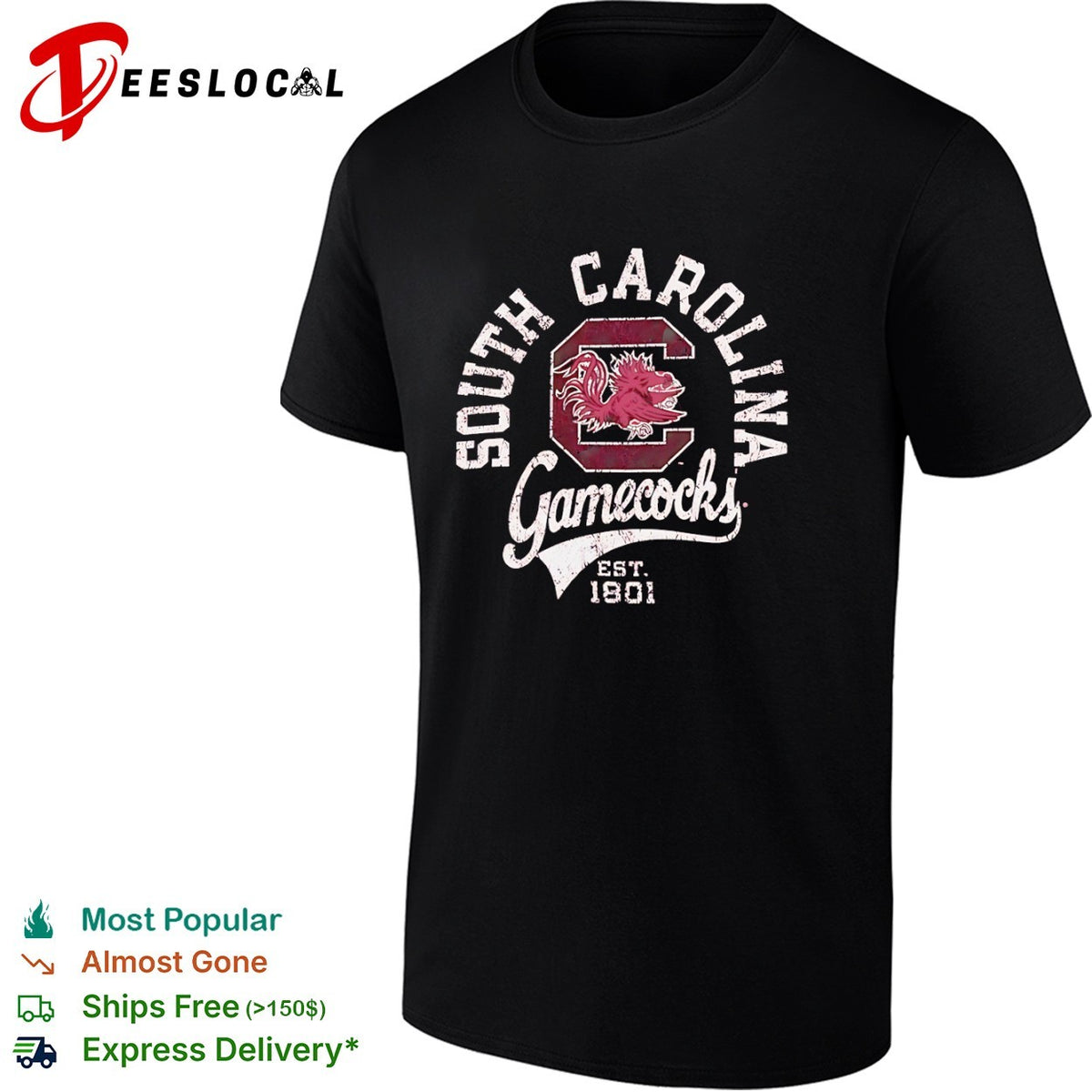 South Carolina Gamecocks est 1801 NCAA shirt