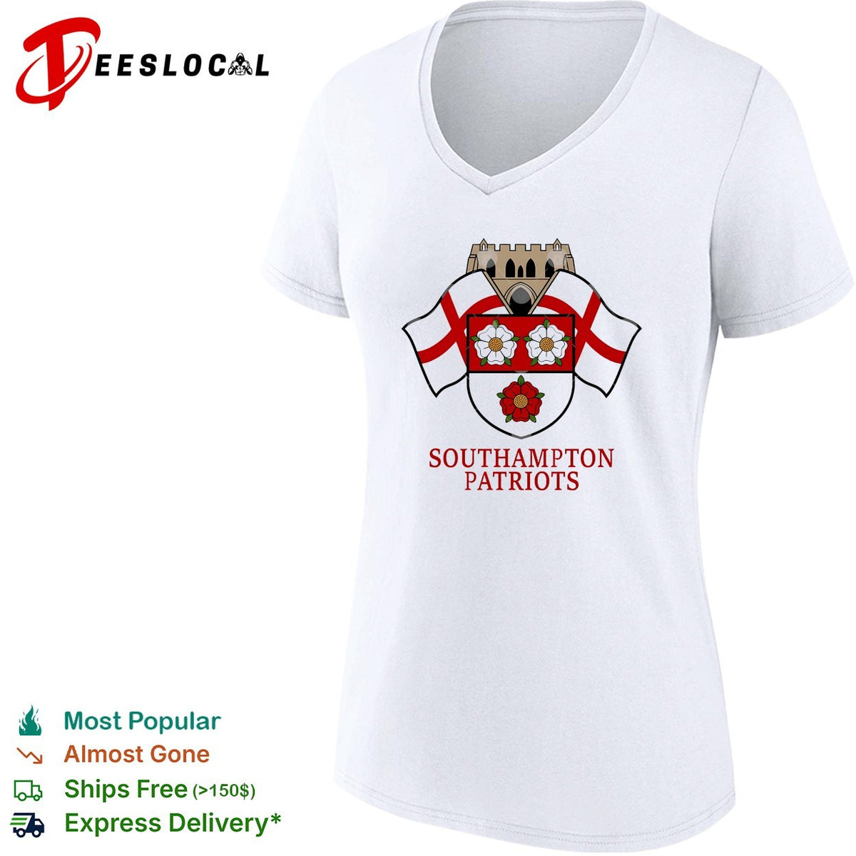 Southampton Patriots floral logo shirt