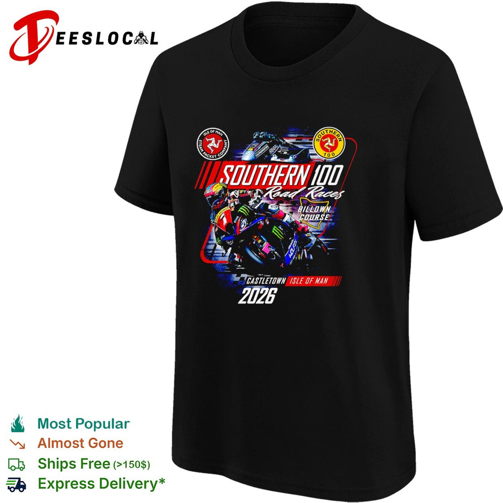 Southern 100 Road Races Billown Course Castletown Isle of Man 2026 racing shirt