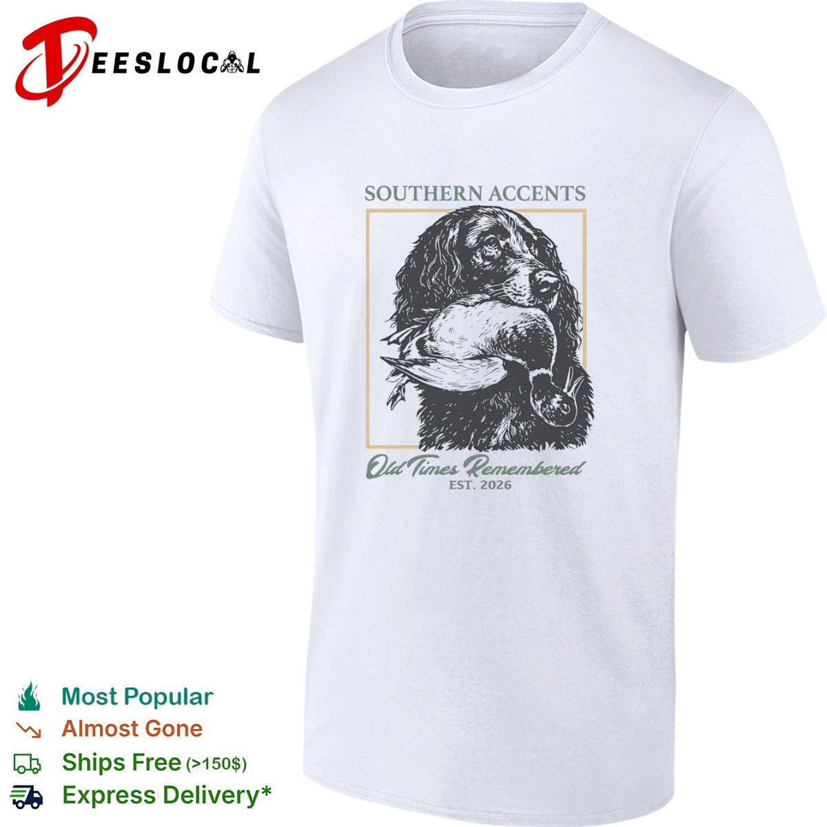 Southern Accents Old Times Remembered Est 2026 Labrador Retriever Duck Hunting shirt