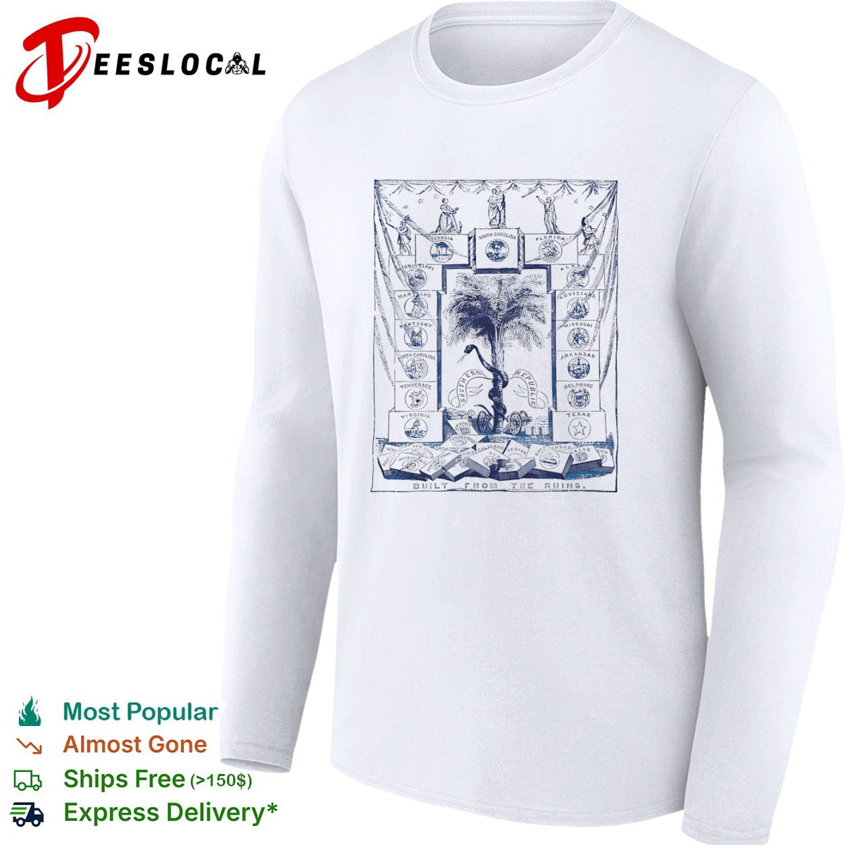 Southern Republic Built From the Ruins South Carolina Georgia Florida shirt