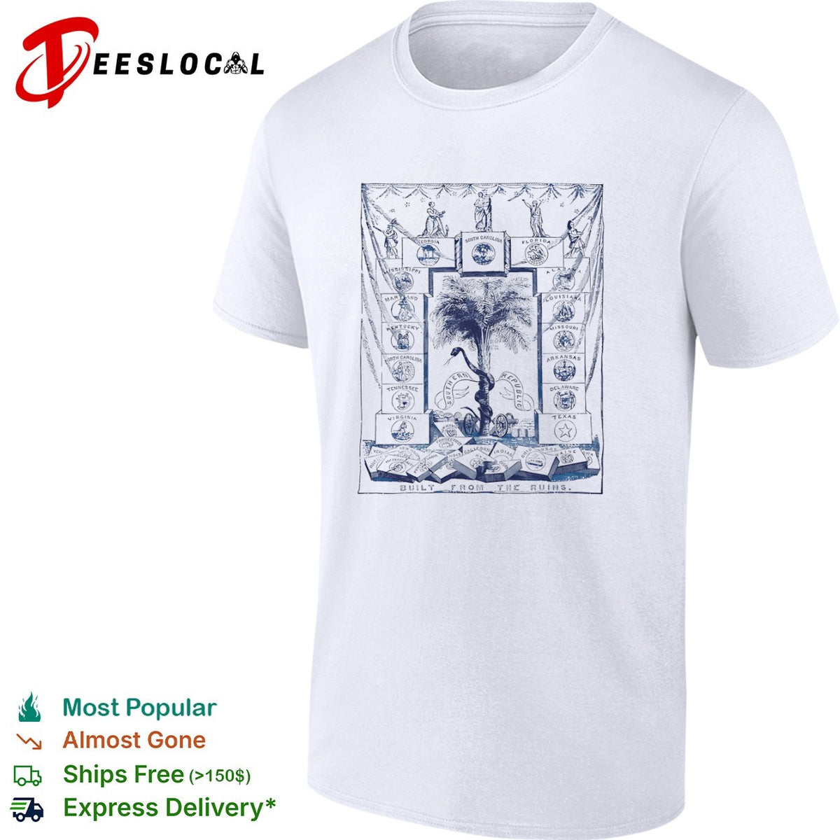 Southern Republic Built From the Ruins South Carolina Georgia Florida shirt
