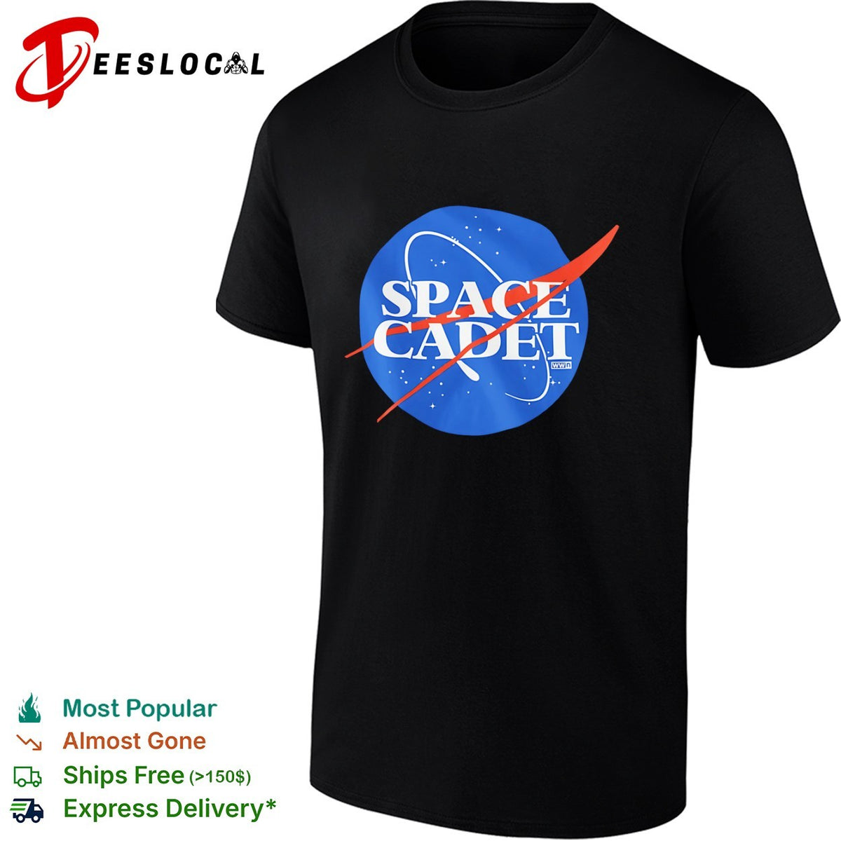 Space Cadet NASA Parody Logo shirt