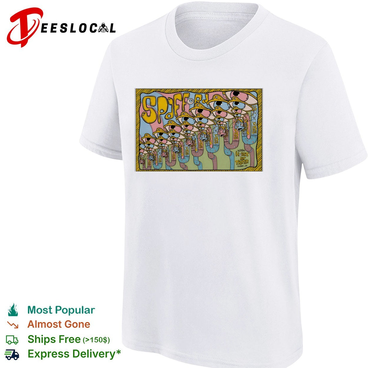 Spafford 6 17 26 Hobart Art Theater Hobart IN Surreal Eye Pipe Cartoon shirt