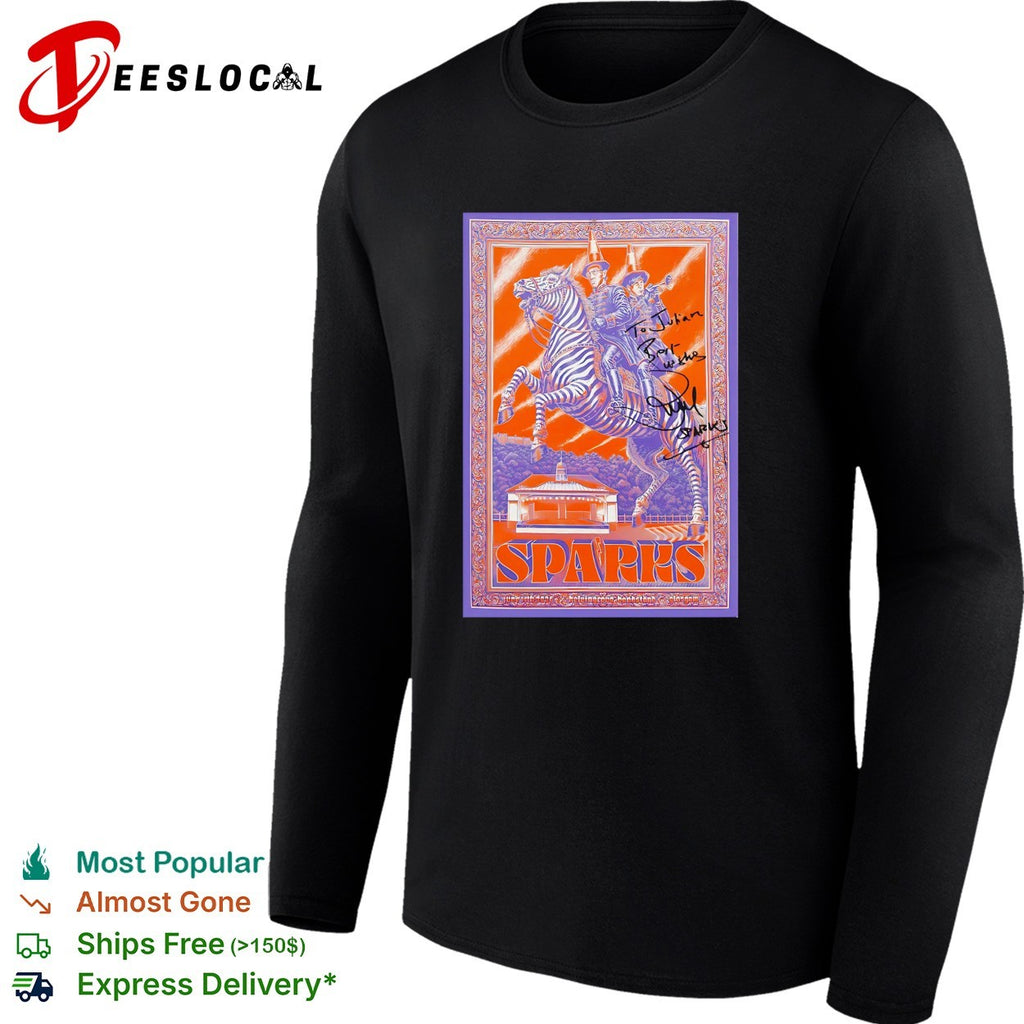 Sparks zebra rider vintage tour poster shirt
