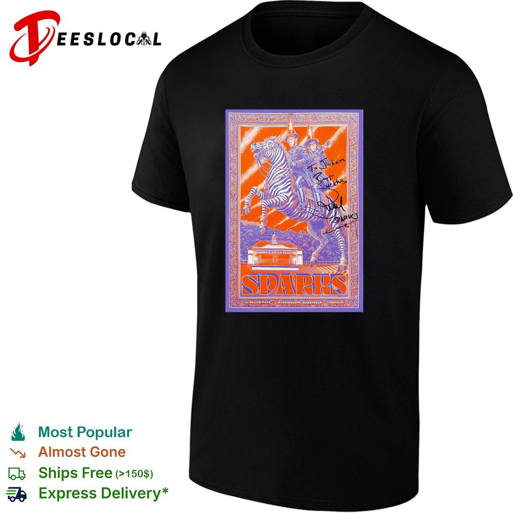 Sparks zebra rider vintage tour poster shirt