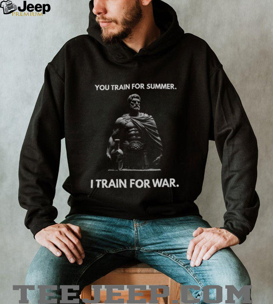 Spartan Warrior I Train For War Motivation Fitness Graphic T Shirt