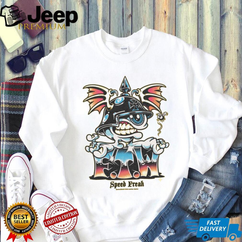 Speed Freak Eyeball Biker Helmet Kustom Kulture T Shirt