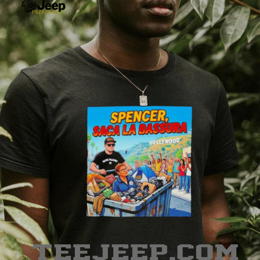 Spencer Saca La Bassura Hollywood Trash Cleanup Satire T Shirt