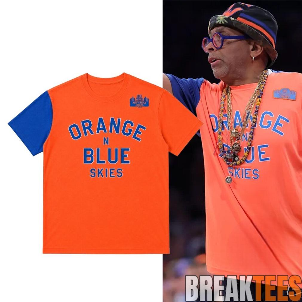 Spike Lee Orange And Blue Skies Knicks Game 4 Shirt