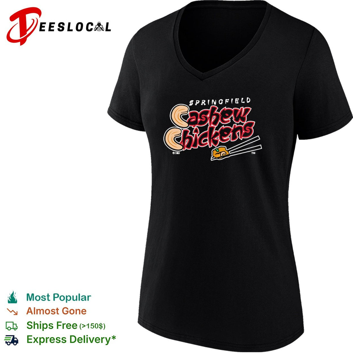 Springfield Cashew Chickens Baseball Team Shirt