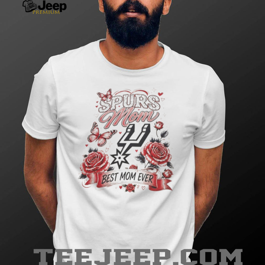 Spurs Mom Best Mom Ever San Antonio Basketball Floral Fan T Shirt