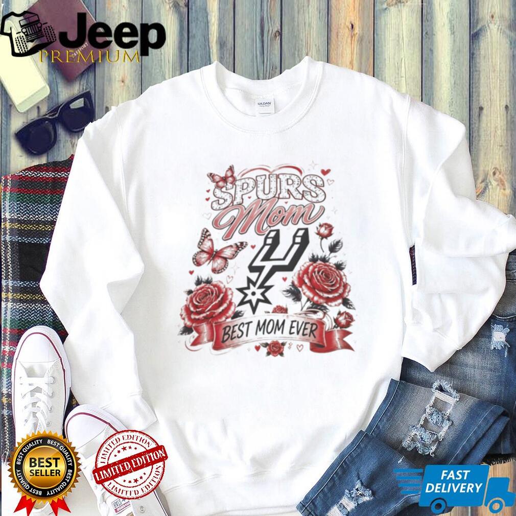 Spurs Mom Best Mom Ever San Antonio Basketball Floral Fan T Shirt