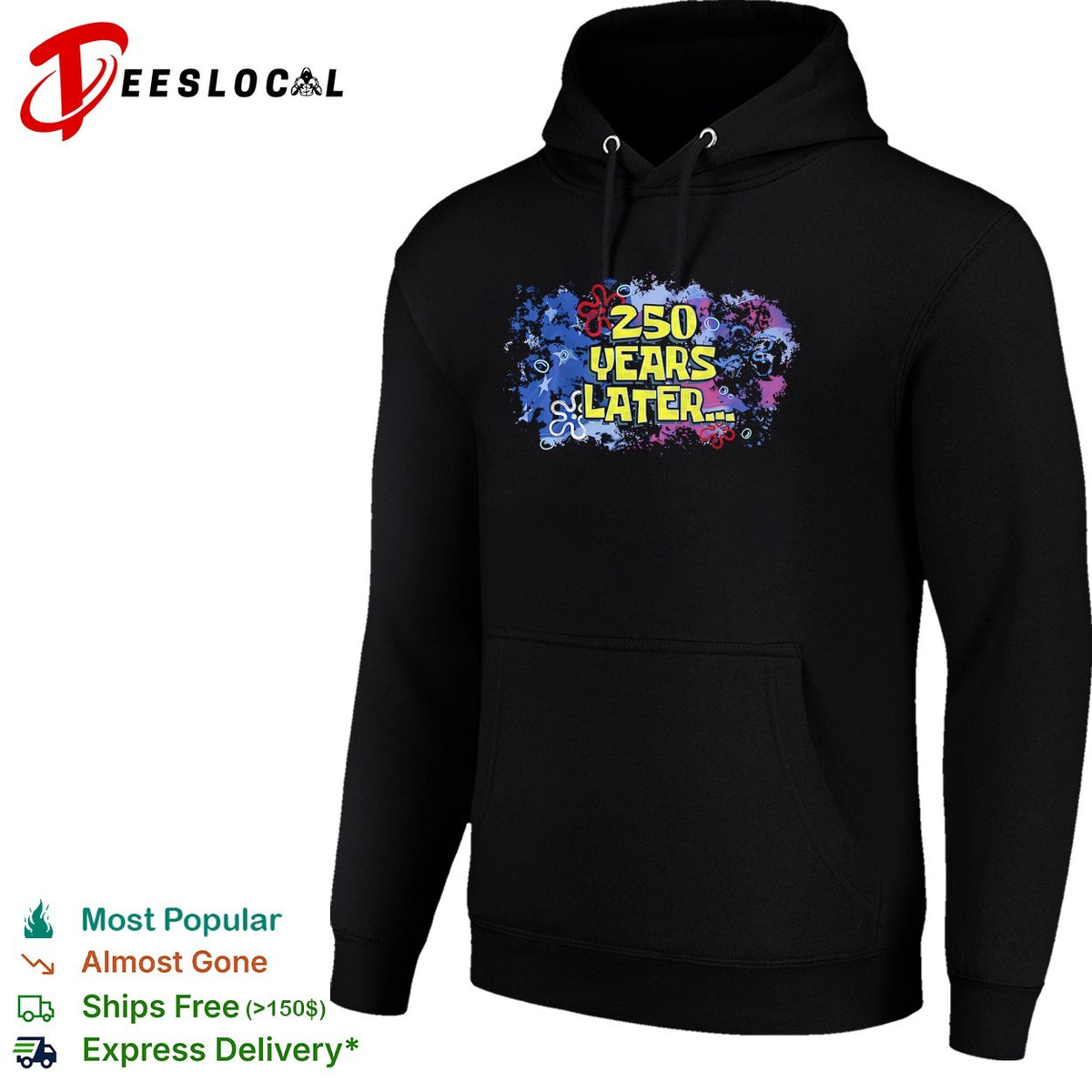 Squarepants 250 Years Later American flag Independence Day Themed shirt