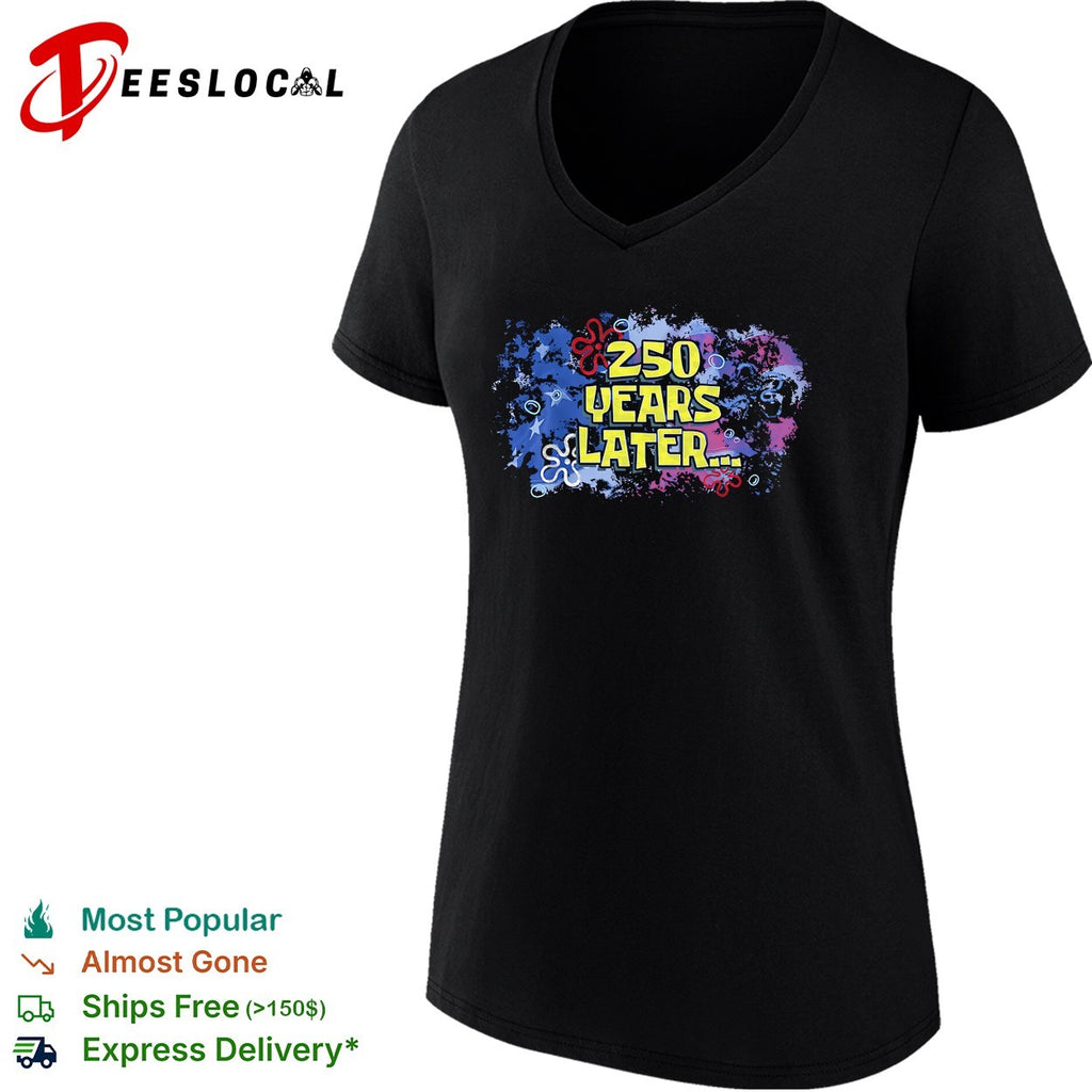 Squarepants 250 Years Later American flag Independence Day Themed shirt