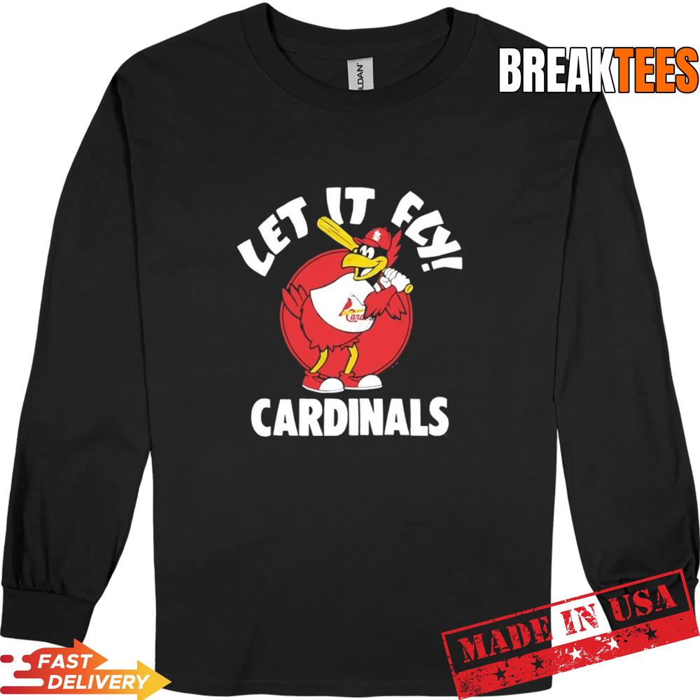 St. Louis Cardinals Fredbird Baseball Let It Fly Mascot Shirt