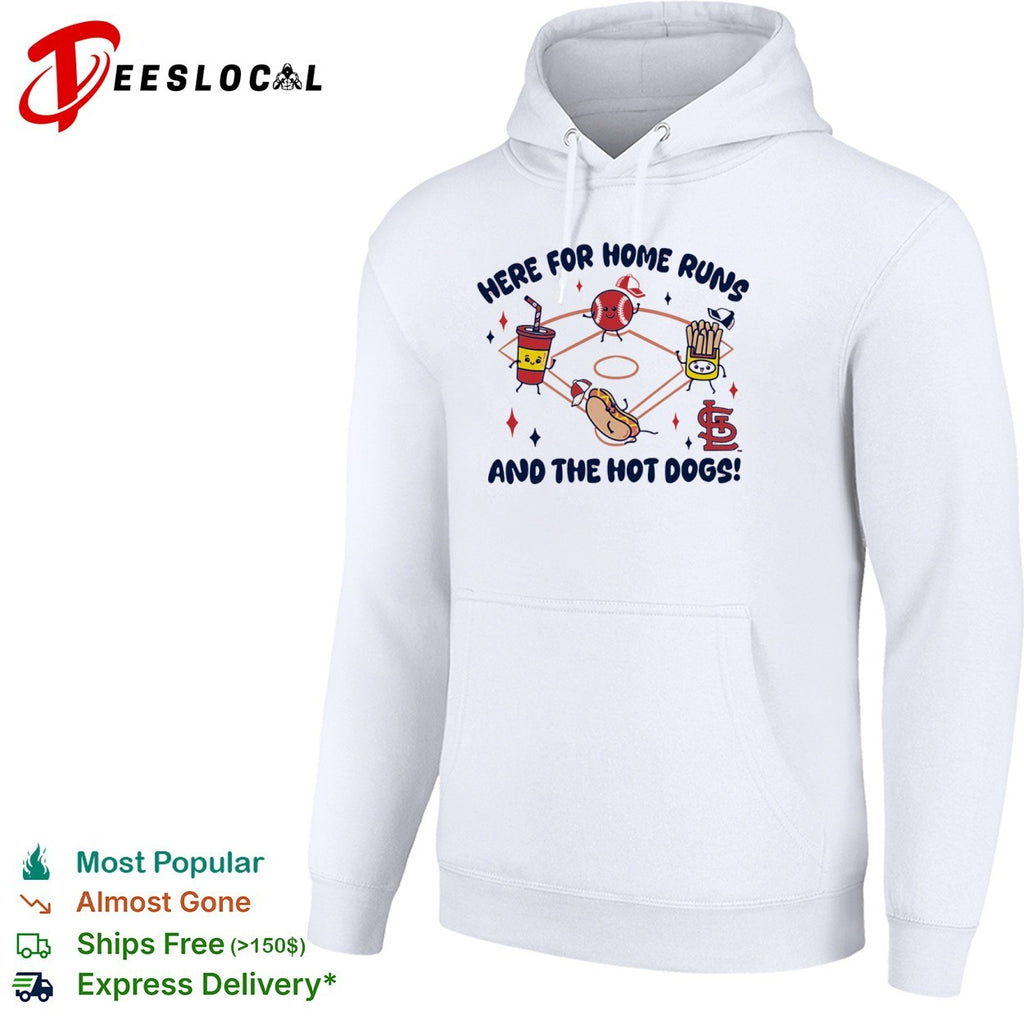 St Louis Cardinals Here for Home Runs and the Hot Dogs MLB mascot cartoon shirt