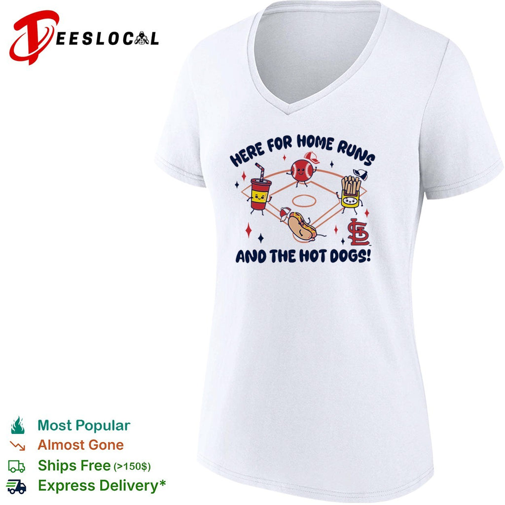 St Louis Cardinals Here for Home Runs and the Hot Dogs MLB mascot cartoon shirt