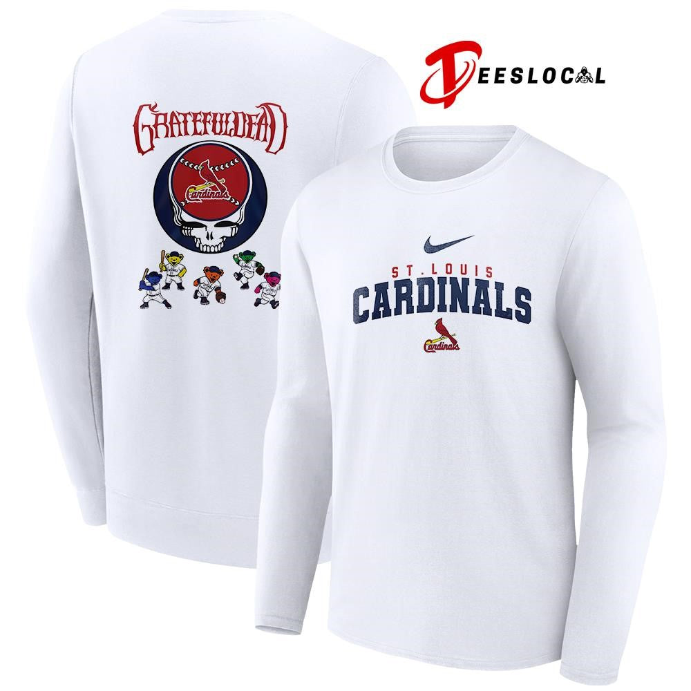 St Louis Cardinals x Grateful Dead bear mascot shirt